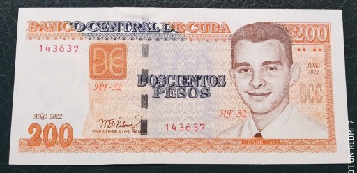 Zdjęcie oferty: CUBA 200 pesos 2022 UNC