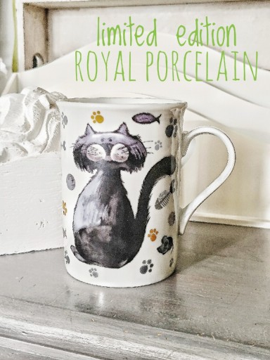 Zdjęcie oferty: Kubek z kotem Royal porcelain limited edition