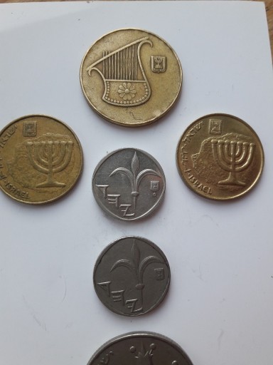 Zdjęcie oferty: Israel 6 monet,1/2Nowego szekla,Lira,Agora