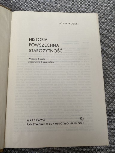 Zdjęcie oferty: Książka „Historia Powszechna starożytność” Wolski