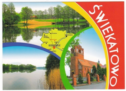 Zdjęcie oferty: ŚWIEKATOWO powiat ŚWIECIE mapka pocztówka 171