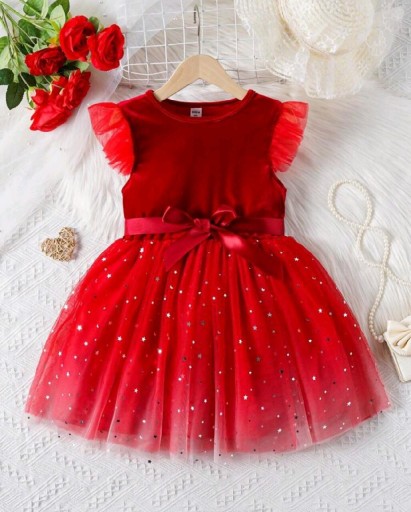 Zdjęcie oferty: Nowa piękna Sukienka Czerwona tiul Na okazje 