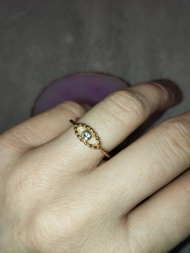 Zdjęcie oferty: Pierścionek pierścień złoty obrączka oko cyrkonia