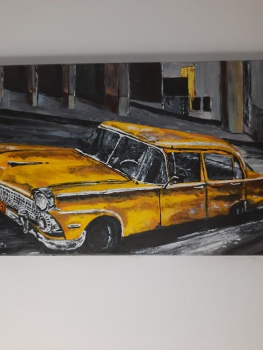 Zdjęcie oferty: Obraz ręcznie malowany cadillac samochód auto