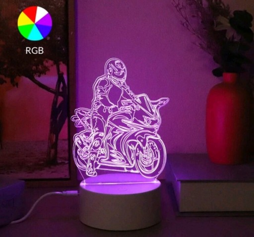 Zdjęcie oferty: Lampa LED w formie motocykla 3D