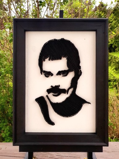 Zdjęcie oferty: Obraz Freddie Mercury handmade prezent string art