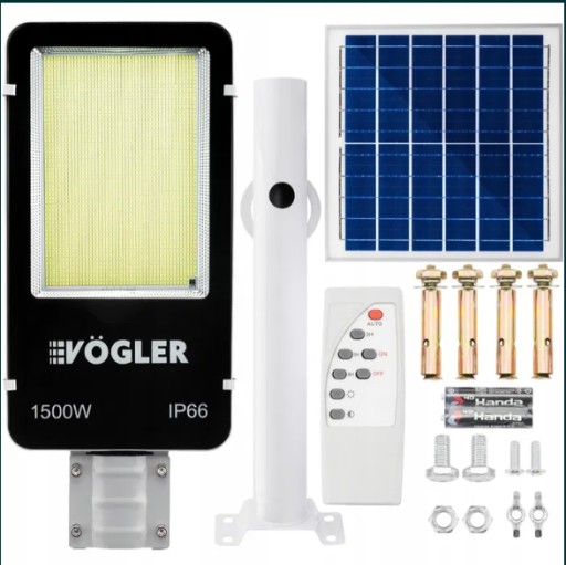 Zdjęcie oferty: Lampa solarna uliczna 1500W VÖGLER GmbH, latarnia