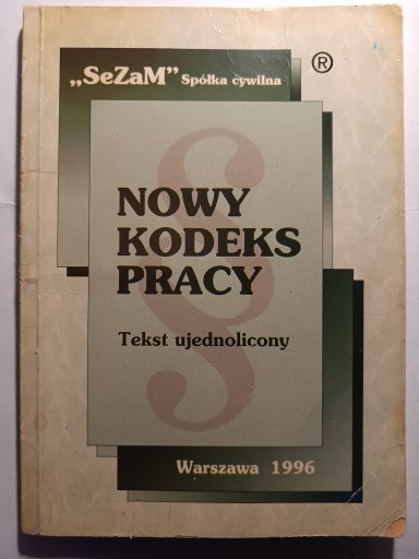 Zdjęcie oferty: Nowy Kodeks Pracy