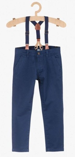 Zdjęcie oferty: H&M eleganckie granatowe spodnie z szelkami r 104