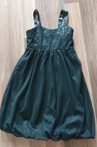 Zdjęcie oferty: Sukienka H&M czarna z cekinami i siateczką