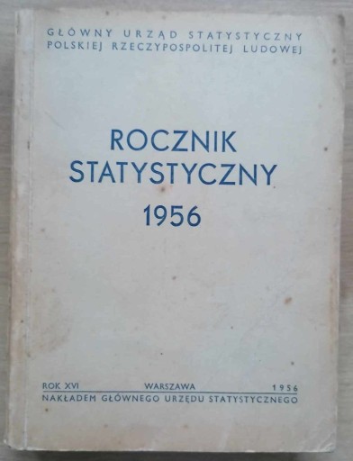 Zdjęcie oferty: Rocznik statystyczny 1956