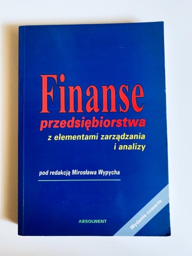 Zdjęcie oferty: Finanse przedsiębiorstwa Mirosław Wypych