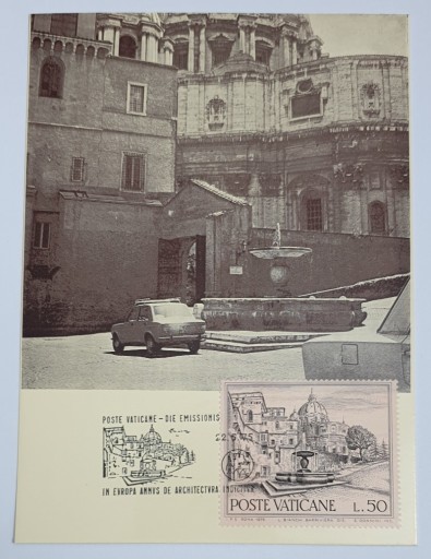 Zdjęcie oferty: WATYKAN karta maksimum ARCHITEKTURA 1975