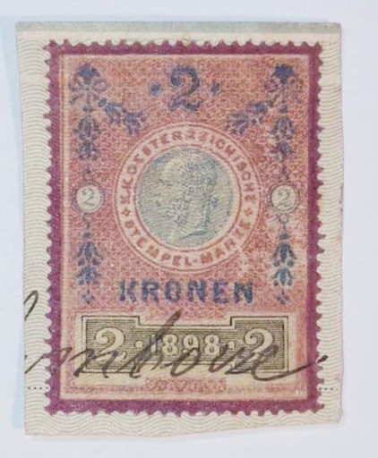 Zdjęcie oferty: Austria (Austro-Węgry). Znaczek opłaty z 1898 r.