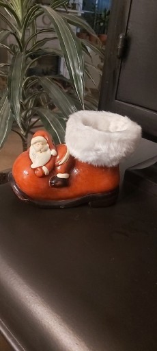 Zdjęcie oferty: Ceramiczny bucik z Świętym  Mikołajem -dekoracja