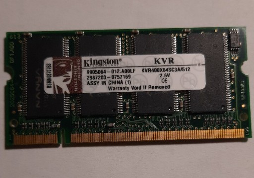 Zdjęcie oferty: Kingston 512mb KVR400X64SC3A/512 