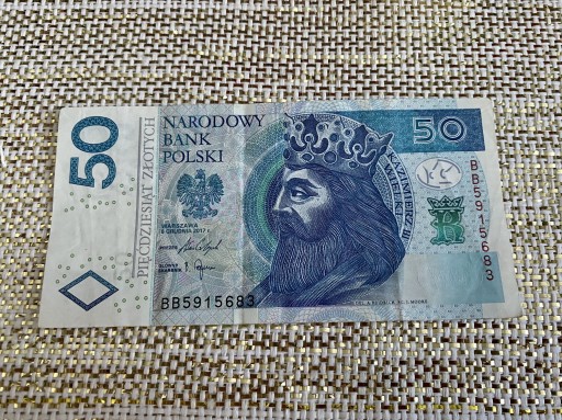 Zdjęcie oferty: banknot 50 zł seria BB 2017