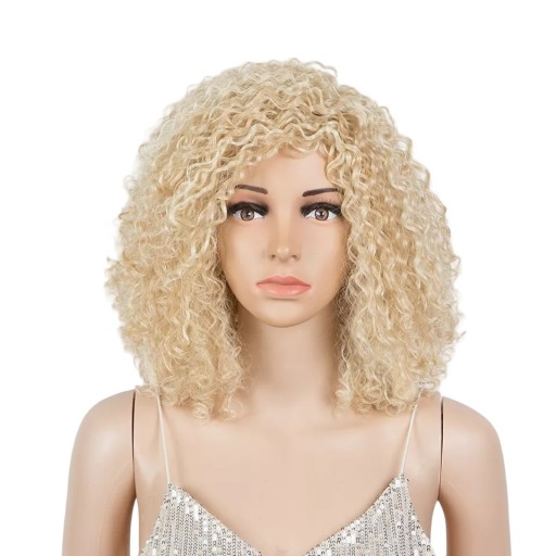 Zdjęcie oferty: Peruka blond WŁOSY kręcone afro loki drobne loczki