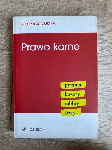 Zdjęcie oferty: Prawo karne repetytorium Becka