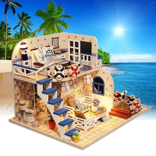 Zdjęcie oferty: DIY Miniaturowy domek w stylu morskim Blue Coast 