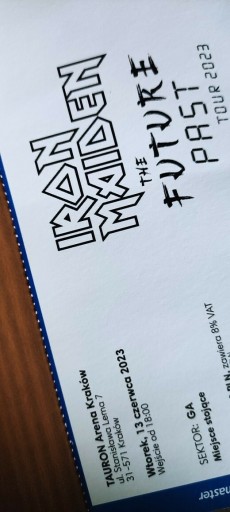 Zdjęcie oferty: Bilet na koncert Iron Maiden