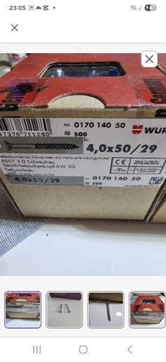 Zdjęcie oferty: Wkręty Würth 4 0x50 /29