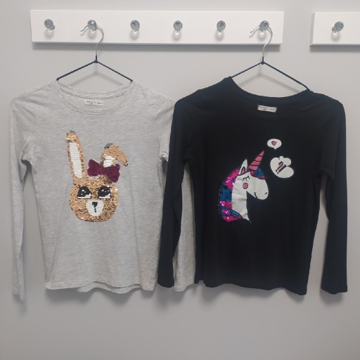 Zdjęcie oferty: Bluzki cekiny 4 szt. 140
