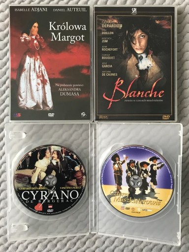 Zdjęcie oferty: Cyrano De Bergerac, Czterej muszkieterowie...4 DVD