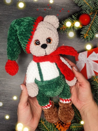 Zdjęcie oferty: Miś szydełkowy Boże narodzenie handmade present 