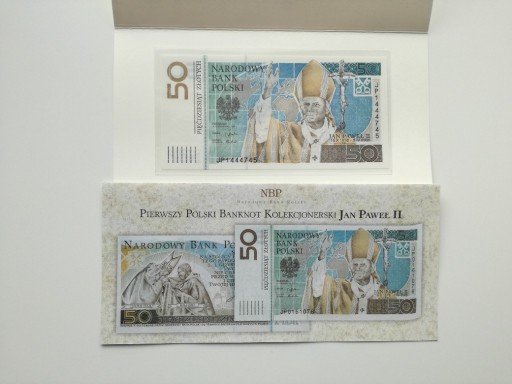 Zdjęcie oferty: Banknot 50 zł Jan Paweł II + folder