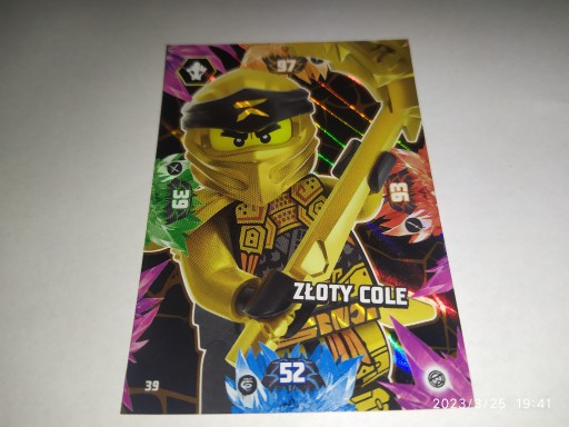 Zdjęcie oferty: Karta LEGO Ninjago S8 nr 39 Złoty Cole