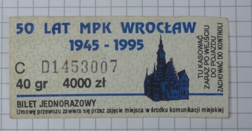 Zdjęcie oferty: MPK Wrocław 1995