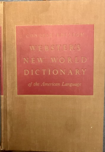 Zdjęcie oferty: Websters New World Dictionary 1956
