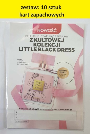 Zdjęcie oferty: Avon Little Black Dress PINK karty zapachowe 10szt