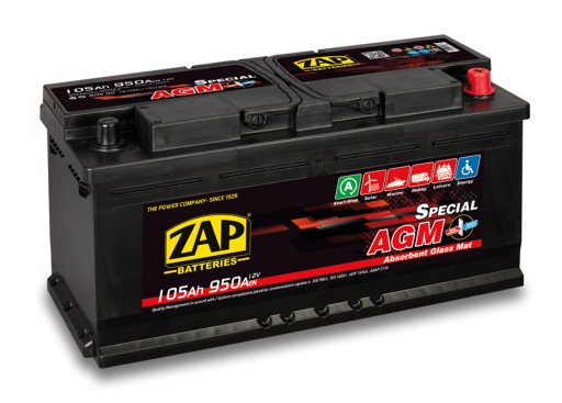 Zdjęcie oferty: Nowy Akumulator ZAP Special AGM 605 02  v12 105Ah