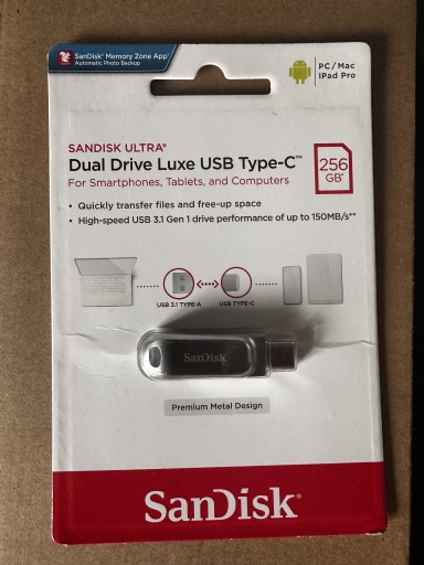 Zdjęcie oferty: Pendrive SANDISK Ultra Dual Drive Luxe 256GB