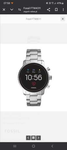 Zdjęcie oferty: Smartwatch Fossil FTW4011 srebrny do negocjacji