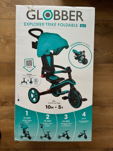 Zdjęcie oferty: Globber EXPLORER TRIKE FOLDABLE 4w1 rowerek trójkołowy biegowy 732-105