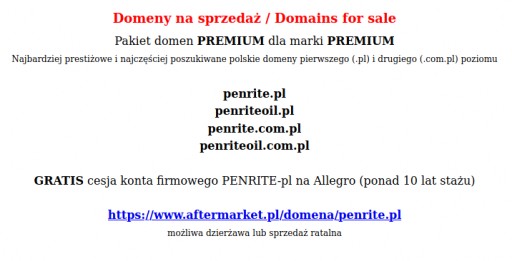 Zdjęcie oferty: Domena penrite.pl ZESTAW 4 domen głównych