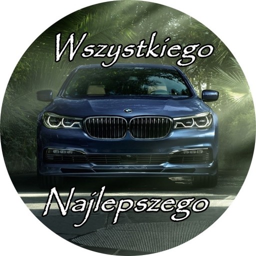 Zdjęcie oferty: OPŁATEK NA TORT BMW LOGO AUTO SAMOCHÓD TEKST 