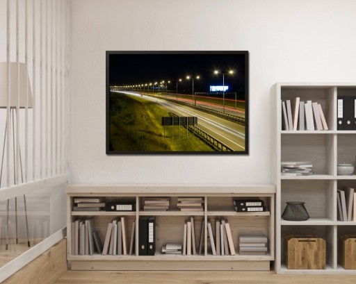 Zdjęcie oferty: Foto obraz Autostrada nocą 70x50cm