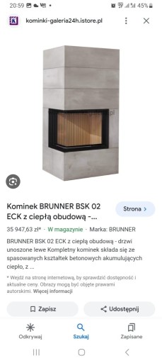 Zdjęcie oferty: Kominek Brunner bsk 02Eck 