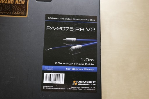 Zdjęcie oferty: Kabel gramofonowy Oyaide PA-2075 RR V2 2x RCA 1m 