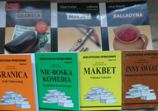 Zdjęcie oferty: Granica + Balladyna + Makbet + opracowania