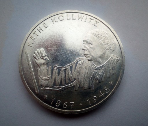 Zdjęcie oferty: 10 Marek 1992 Niemcy Srebro ładna oryginał Kathe