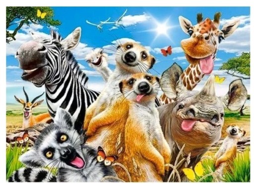 Zdjęcie oferty: Puzzle 260 Układanka Zwierzęta Afryki SAFARI Zebra