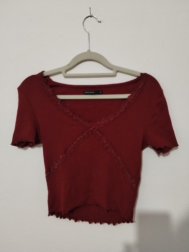 Zdjęcie oferty: koszulka czeewona burgundowa crop top top 