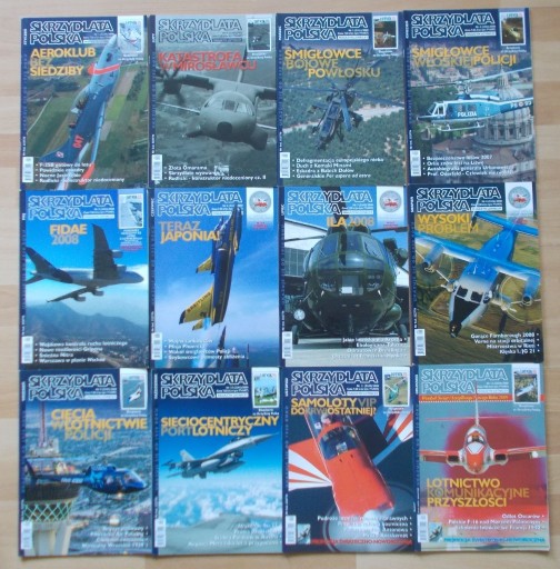 Zdjęcie oferty: Magazyn SKRZYDLATA POLSKA 2008 nr 1-12 stan bdb