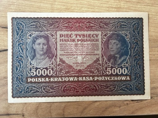 Zdjęcie oferty: 5000 MP –1920 r. – II.Seria S – stan 1/1- UNC/UNC-