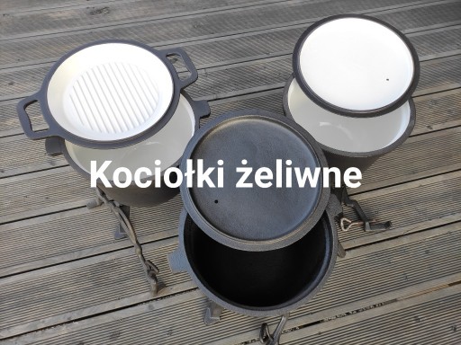 Zdjęcie oferty: Kociołek żeliwny 8 litrów emalia 2 w 1